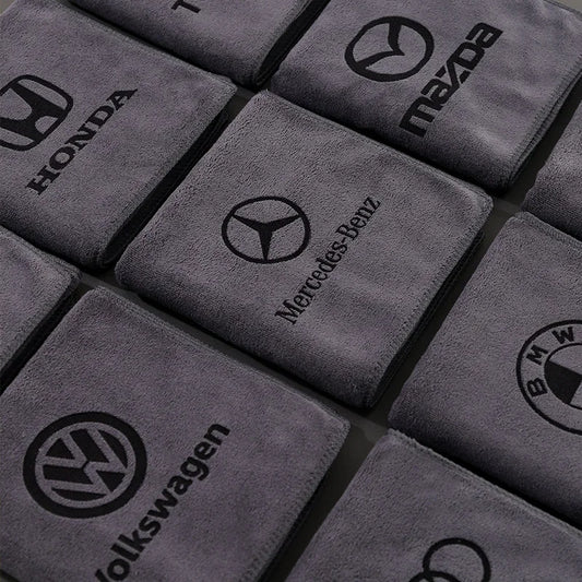 Branded Car Logo Towel – Super Absorbent, Scratch-Free Cleaning Cloth for Car & Home "